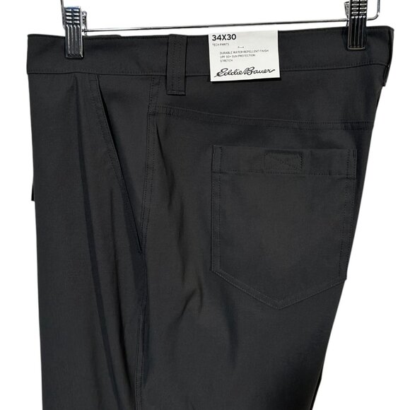 Eddie Bauer Men’s Nylon Tech Pants Size 34x30 34X32 Dark Gray Stretch Casual - Picture 11 of 11